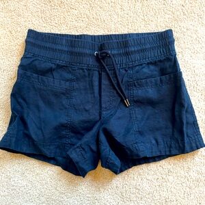 Athleta Women's Cabo Linen 4" Navy Shorts - Sz 6